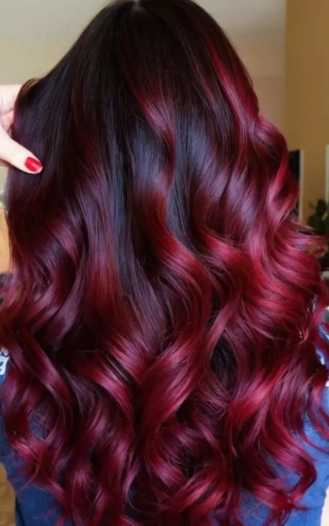 dark cherry hair